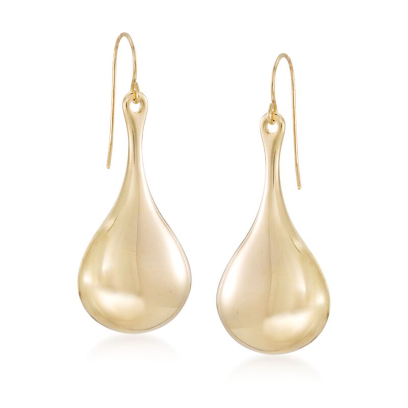 Italian Andiamo 14kt Yellow Gold Teardrop Earrings image number 0