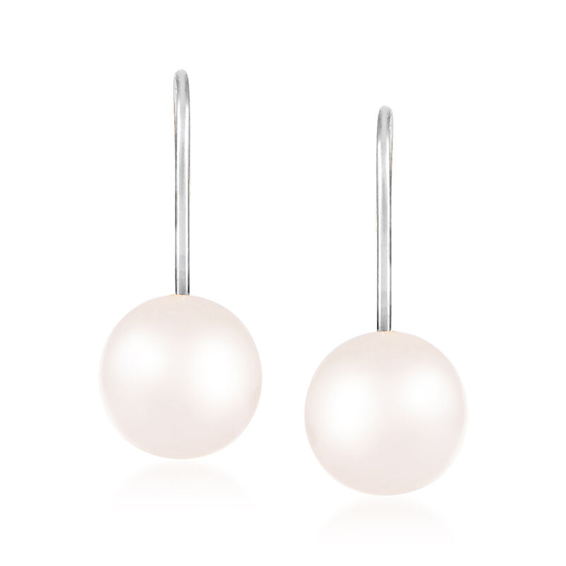 7-8mm Cultured Akoya Pearl Earrings in 14kt White Gold  image number 0