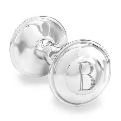 Cunill Sterling Silver Personalized Baby Rattle 