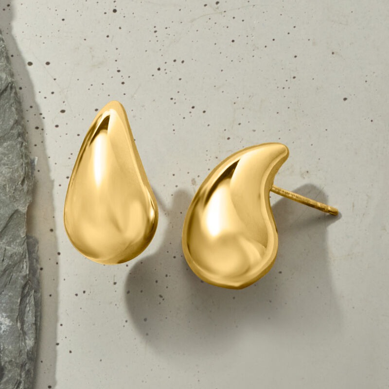 14kt Yellow Gold Teardrop Earrings image number 5