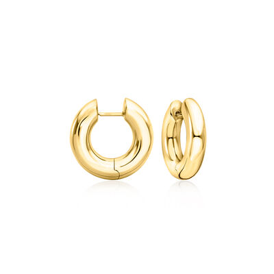Italian 14kt Yellow Gold Chunky Hoop Earrings