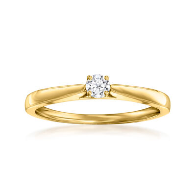 .10 Carat Lab-Grown Diamond Solitaire Ring in 18kt Gold Over Sterling