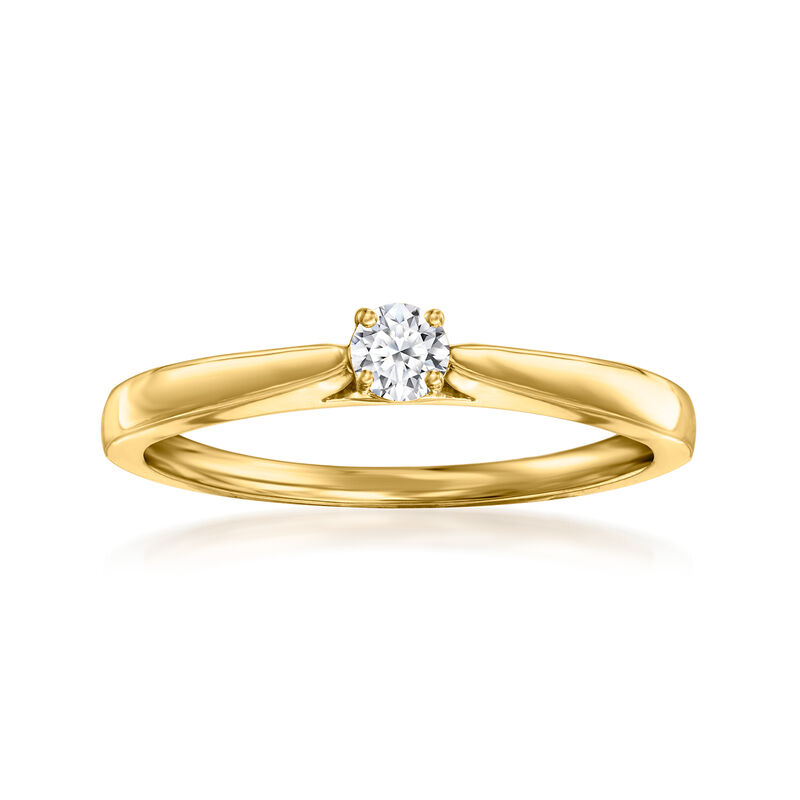 .10 Carat Lab-Grown Diamond Solitaire Ring in 18kt Gold Over Sterling image number 0