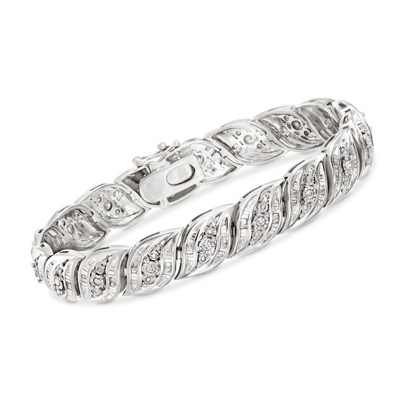 1.00 ct. t.w. Diamond Bracelet in Sterling Silver image number 0