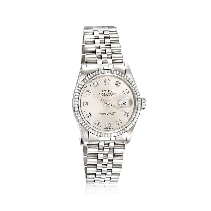 Pre-Owned Rolex Datejust Men's 36mm Automatic Stainless Steel and 18kt White Gold Watch image number 0