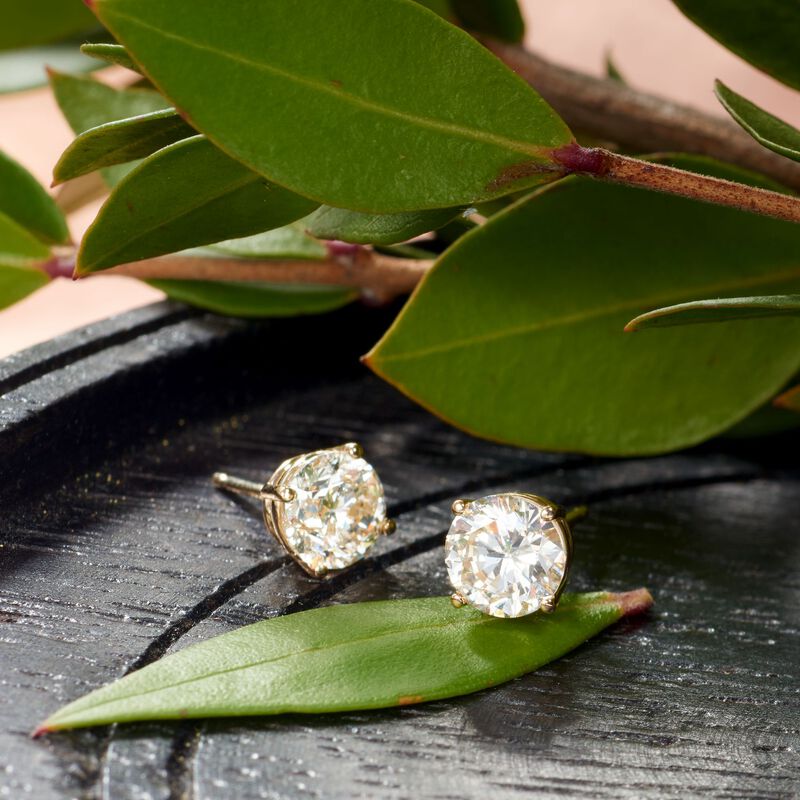 1.80 ct. t.w. Diamond Stud Earrings in 14kt Yellow Gold  image number 5