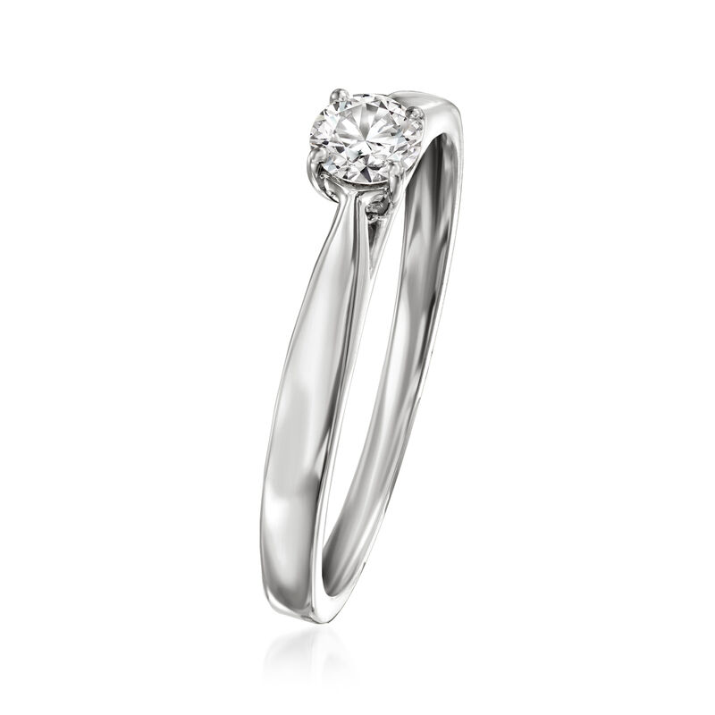 .25 Carat Lab-Grown Diamond Solitaire Ring in Sterling Silver image number 2