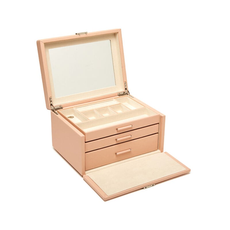 Brouk & Co. &quot;Riley&quot; Pink Faux Leather Three-Tray Jewelry Box  image number 2