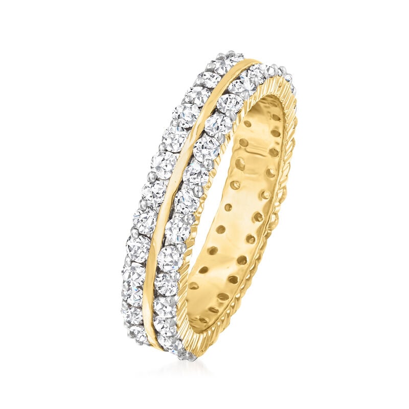 2.00 ct. t.w. Diamond Two-Row Eternity Band in 14kt Yellow Gold image number 2