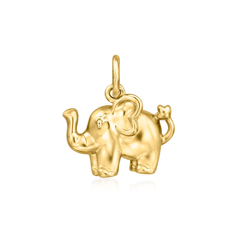 14kt Yellow Gold Elephant Charm  image number 1