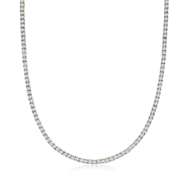 3.00 ct. t.w. Lab-Grown Diamond Tennis Necklace in 18kt Gold Over Sterling image number 0