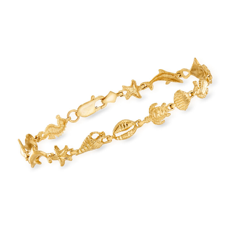 14kt Yellow Gold Sea Life Bracelet image number 0