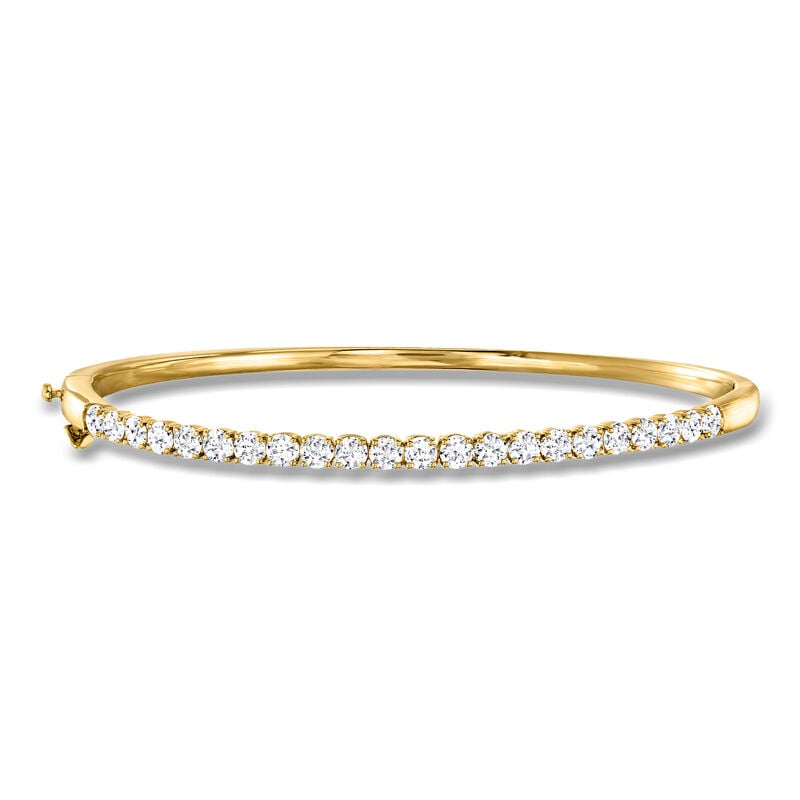 2.00 ct. t.w. Lab-Grown Diamond Bangle Bracelet in 18kt Gold Over Sterling image number 0