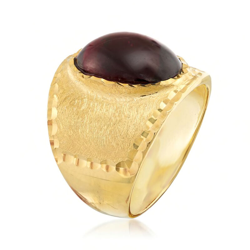 Italian 5.50 Carat Garnet Ring in 18kt Gold Over Sterling image number 2