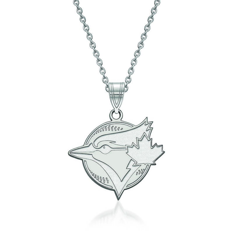 Sterling Silver MLB Toronto Blue Jays Pendant Necklace. 18" image number 0