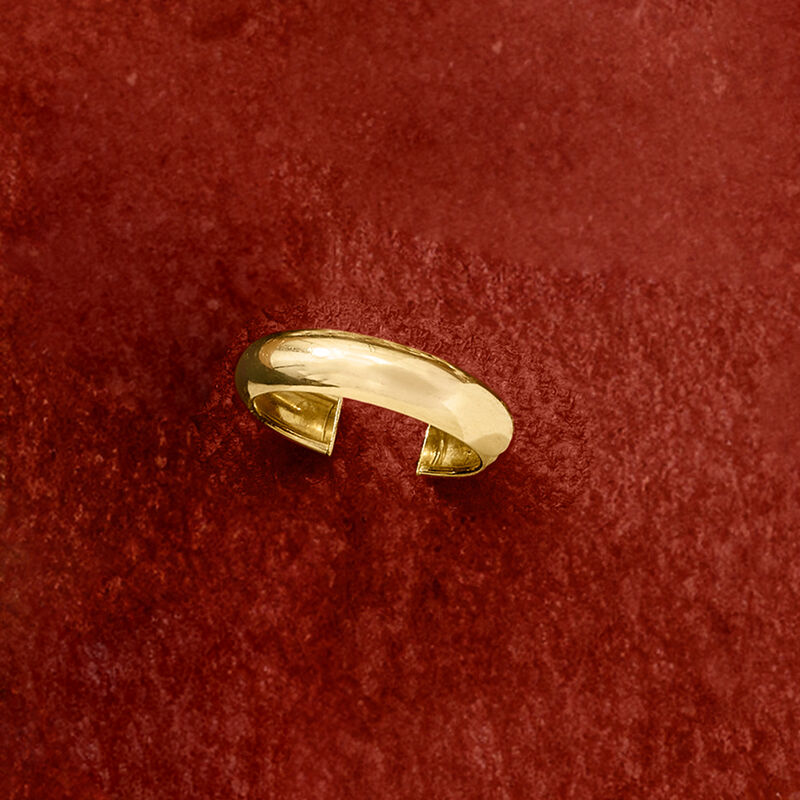 14kt Yellow Gold Wide Adjustable Toe Ring image number 1