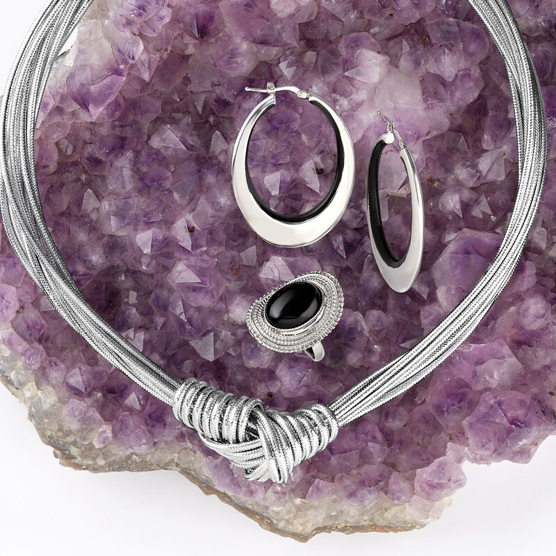 Italian Flex Knot Necklace with Sterling Silver image number 6
