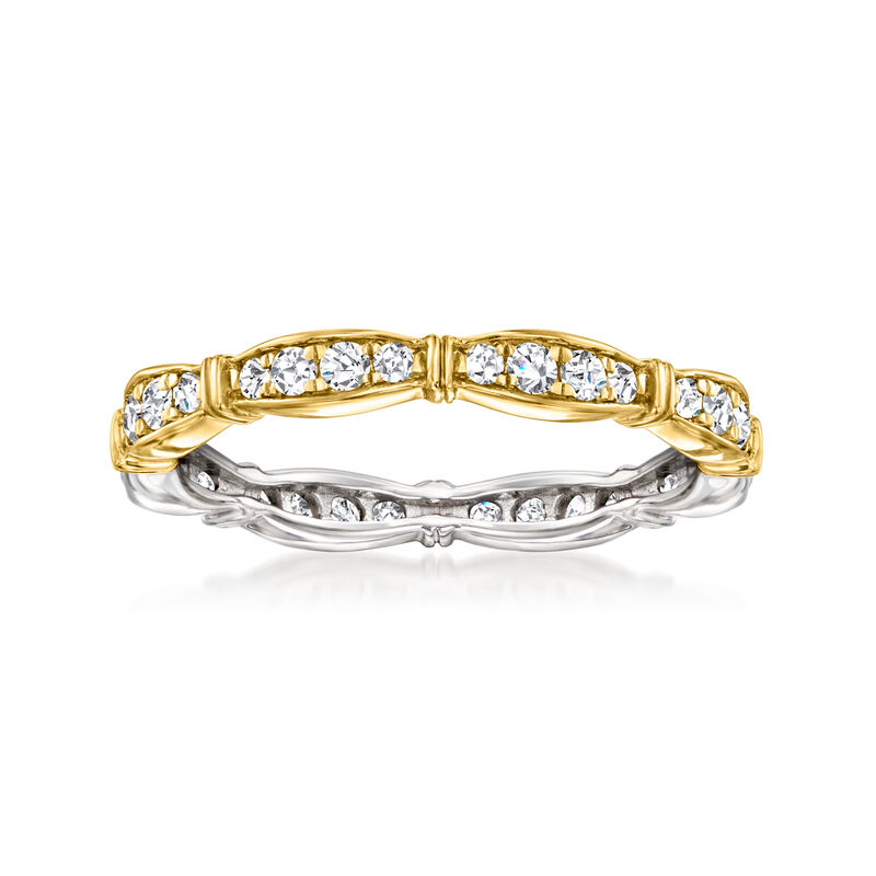 .50. ct. t.w. Diamond Ring in Sterling Silver and 18kt Gold Over Sterling image number 0