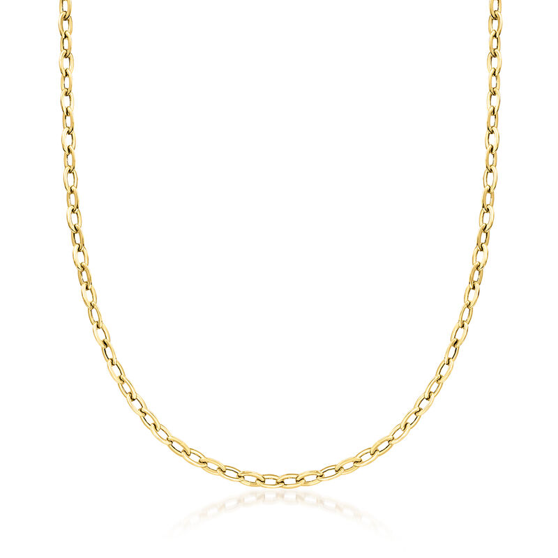 Italian 5mm 14kt Yellow Gold Cable-Chain Necklace image number 0