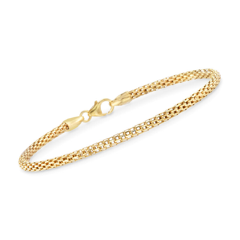Italian 18kt Gold Over Sterling Mesh Bracelet image number 0