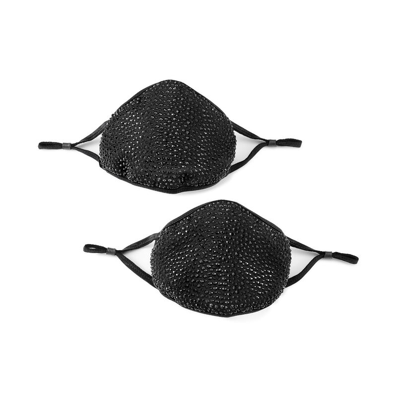 Natalie Mills &quot;Destiny&quot; Set of 2 Black Austrian Crystal Face Masks with Extra Filters image number 2