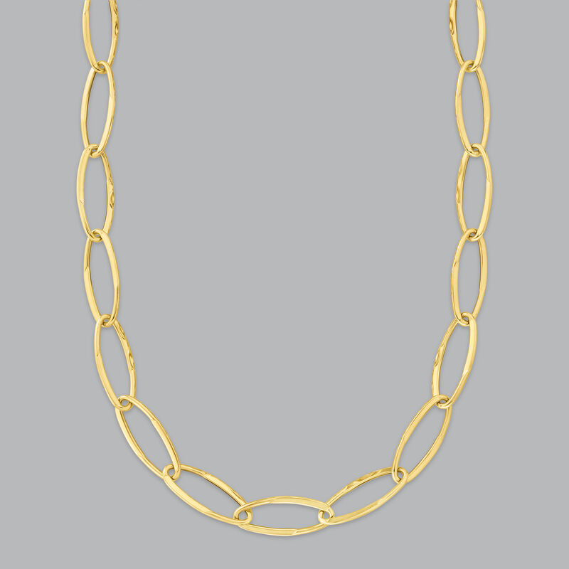 Italian 18kt Yellow Gold Link Necklace image number 3