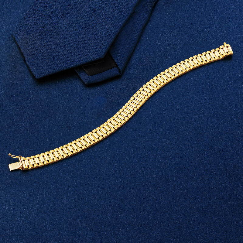Men's 14kt Yellow Gold Link Bracelet image number 1