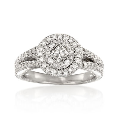 C. 1990 Vintage 1.05 ct. t.w. Diamond Ring in 14kt White Gold