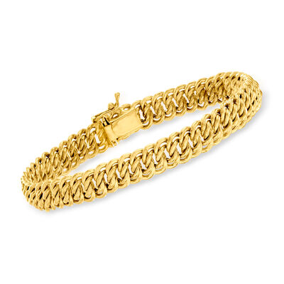 Italian 14kt Yellow Gold Americana-Link Bracelet