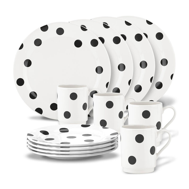 Kate Spade New York &quot;Deco Dot&quot; 12-pc. Service for 4 Dinnerware Set image number 0