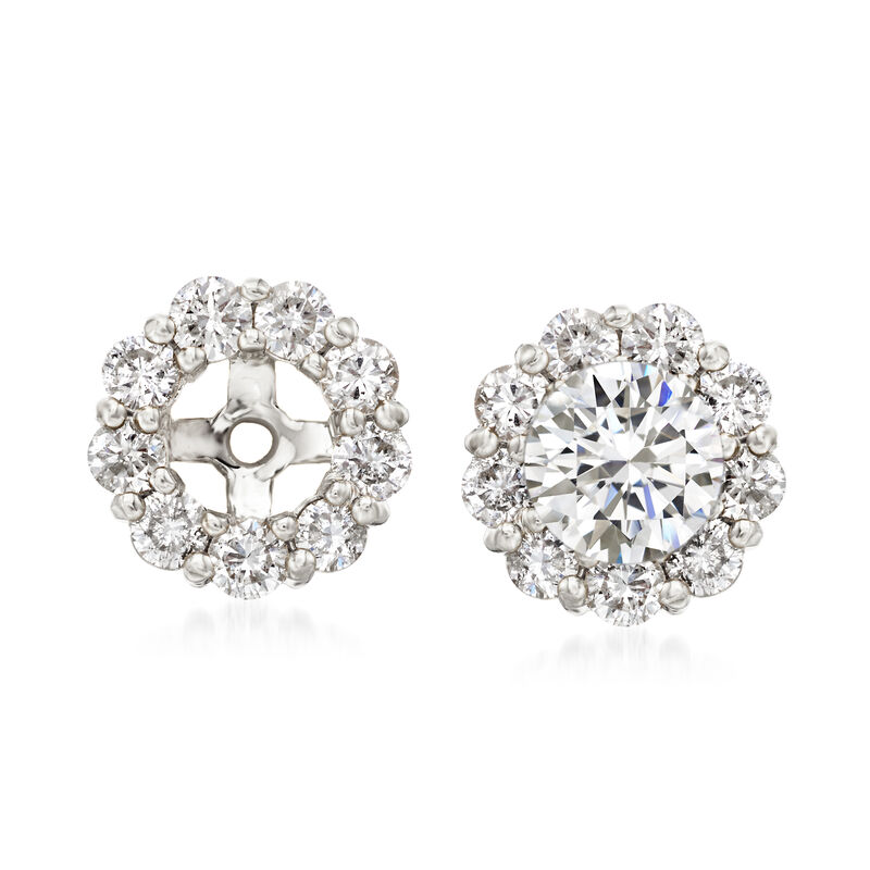 1.00 ct. t.w. Diamond Earring Jackets in 14kt White Gold image number 0
