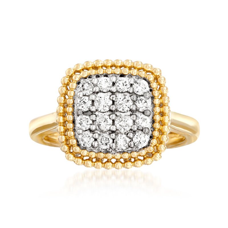 .50 ct. t.w. Diamond Beaded Ring in 14kt Yellow Gold image number 0