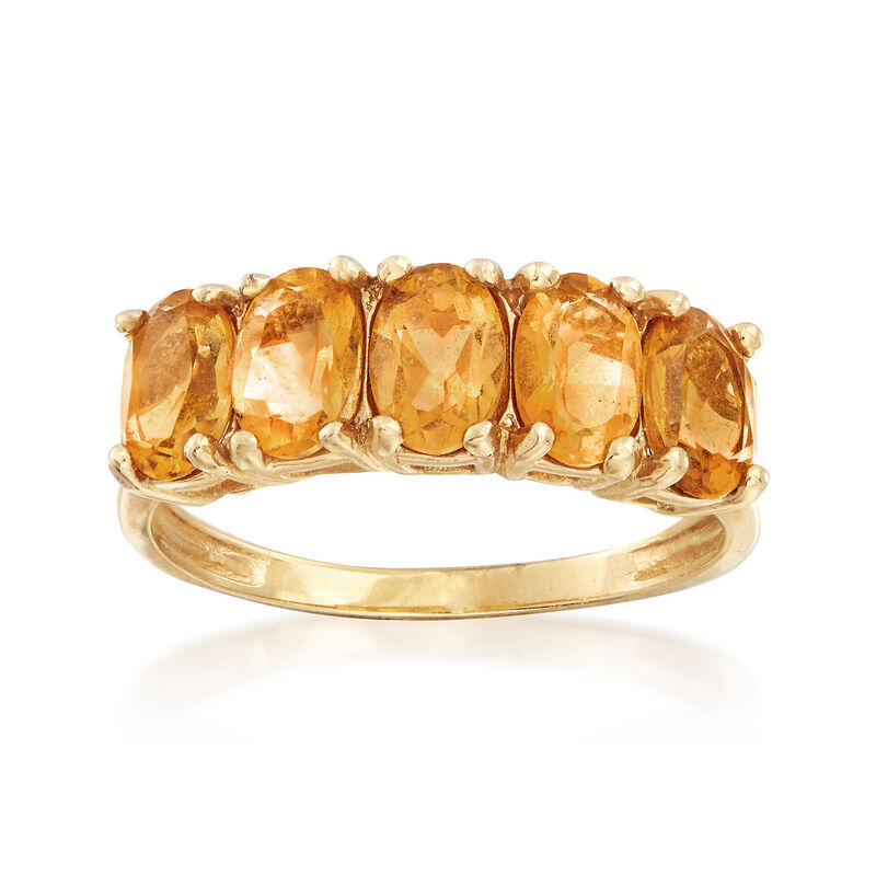 C. 1980 Vintage 2.00 ct. t.w. Citrine Ring in 10kt Yellow Gold image number 0