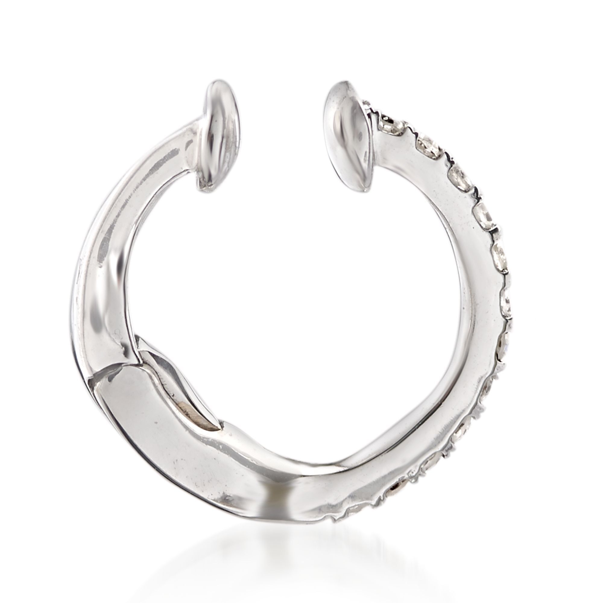 Diamond Single Ear Cuff in 14kt White Gold