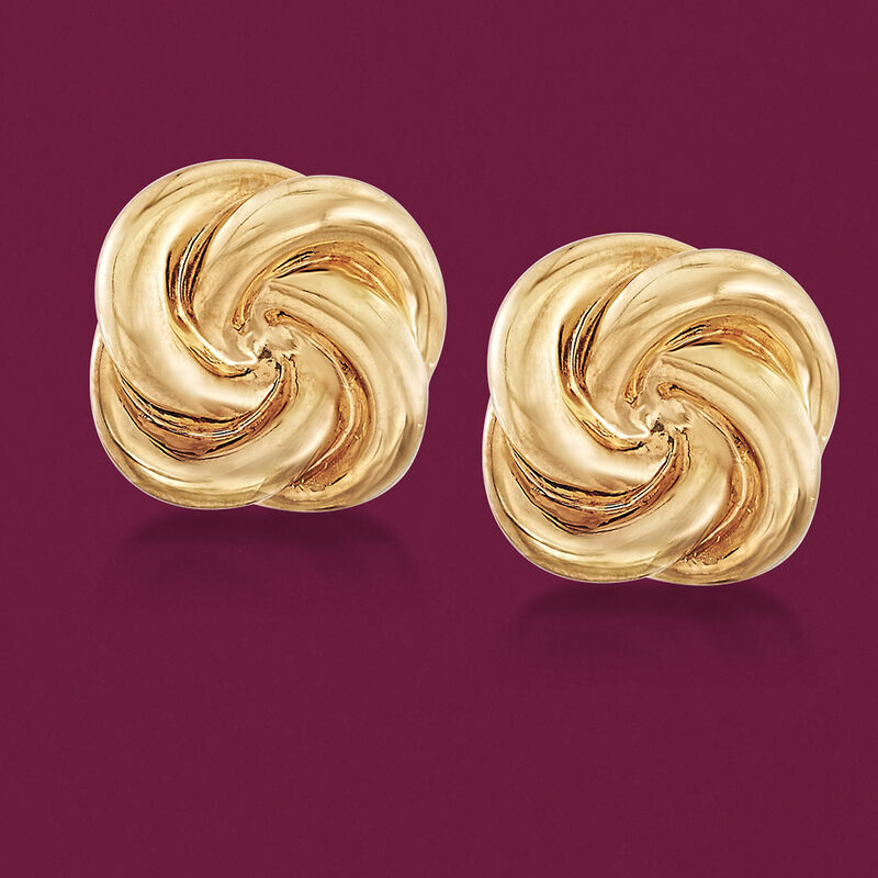 Italian 14kt Yellow Gold Swirl Clip-On Earrings image number 4