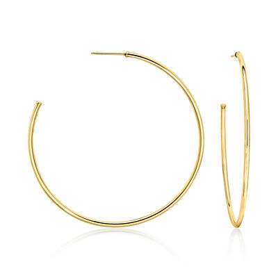 C. 1990 Vintage 14kt Yellow Gold Hoop Earrings