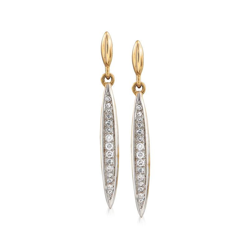 .10 ct. t.w. Diamond Drop Earrings in 14kt Yellow Gold image number 0