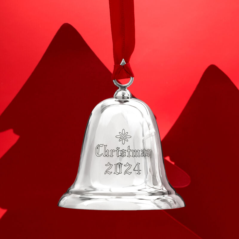Reed & Barton 2024 Sterling Silver Annual Christmas Bell Ornament - 40th Edition image number 2