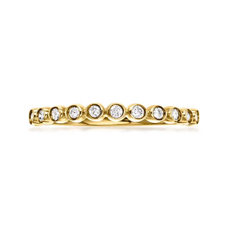 .15 ct. t.w. Bezel-Set Lab-Grown Diamond Ring in 10kt Yellow Gold image number 0