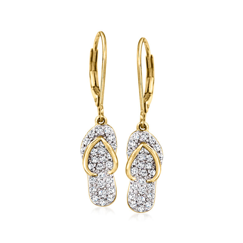 .50 ct. t.w. Diamond Flip-Flop Drop Earrings in 18kt Gold Over Sterling image number 0