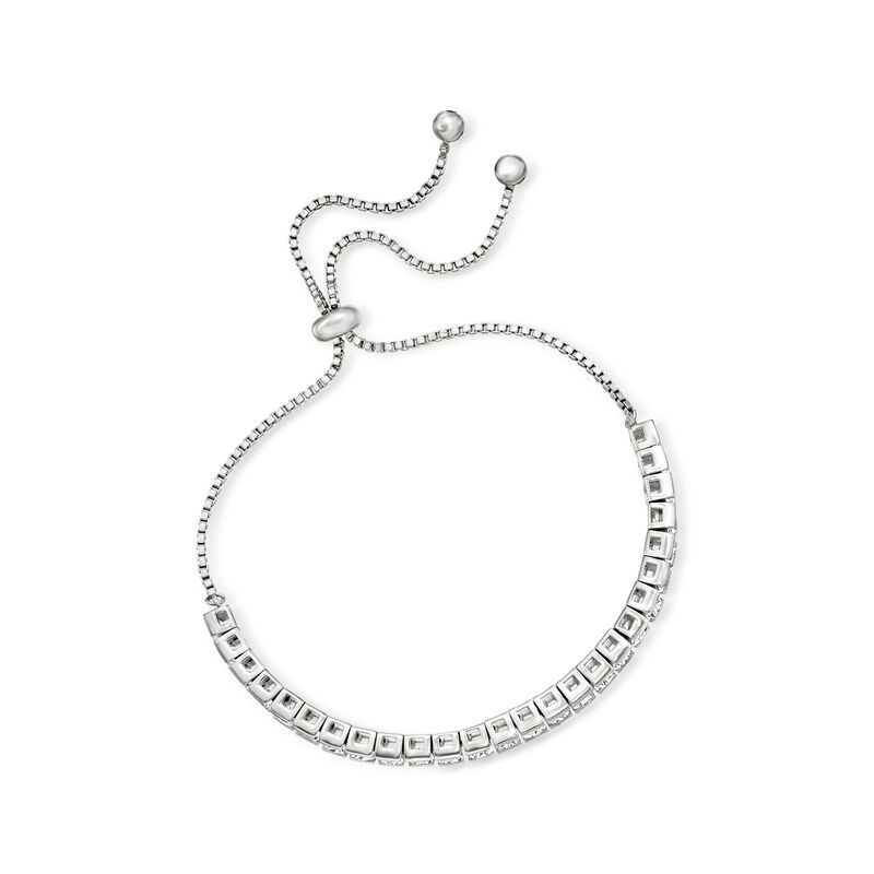 7.75 ct. t.w. CZ Bolo Bracelet in Sterling Silver image number 2