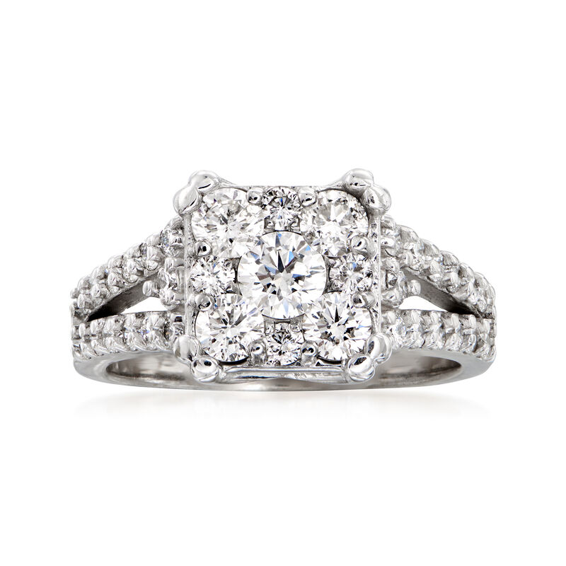 C. 2000 Vintage 1.55 ct. t.w. Diamond Ring in 14kt White Gold image number 0