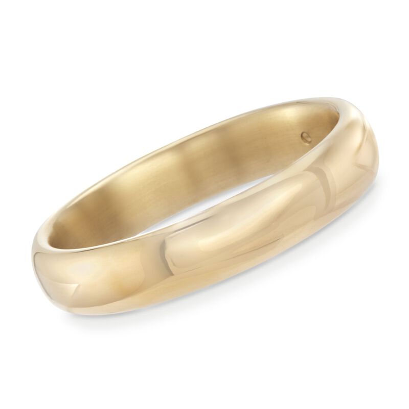 Andiamo 14kt Yellow Gold Wide Bangle Bracelet. 7.5&quot; image number 0