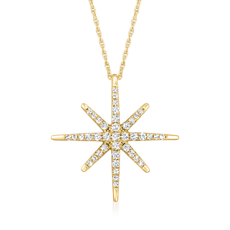 .25 ct. t.w. Diamond Star Pendant Necklace in 14kt Yellow Gold image number 0
