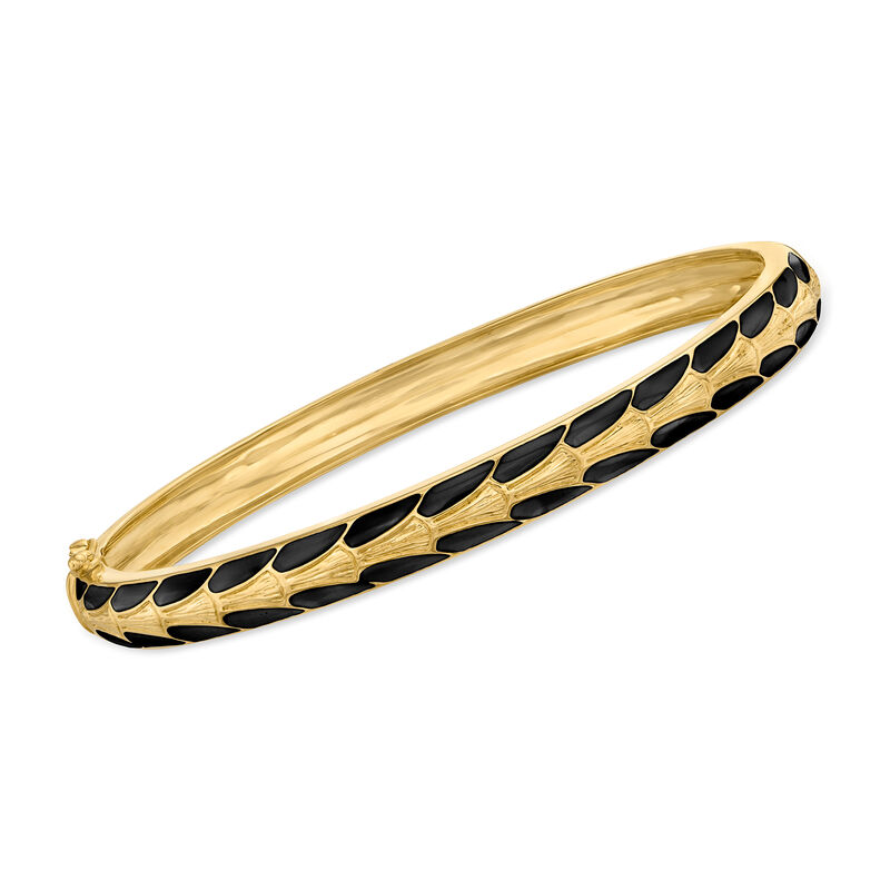 &quot;Bright Stack&quot; of Five Bangle Bracelets in 18kt Gold Over Sterling. 7&quot; image number 5