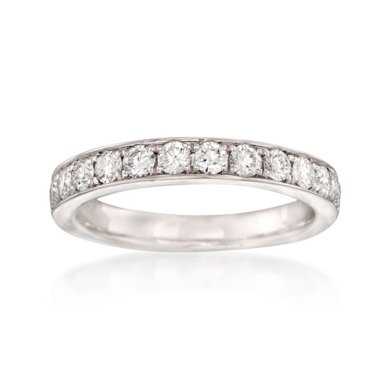 Henri Daussi .60 ct. t.w. Diamond Wedding Ring in 14kt White Gold image number 0