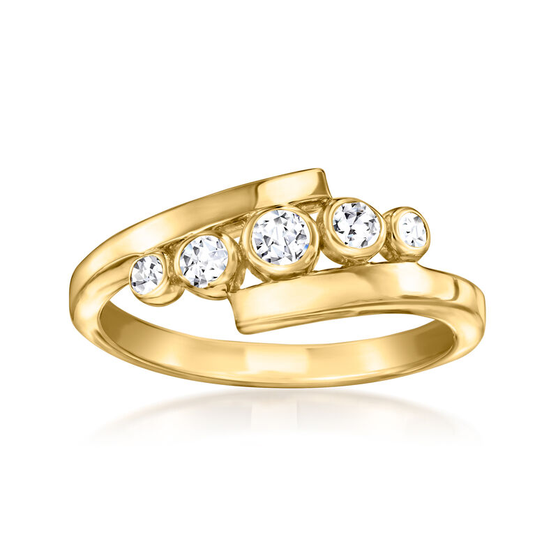 .25 ct. t.w. Bezel-Set Lab-Grown Diamond Ring in 18kt Gold Over Sterling image number 0