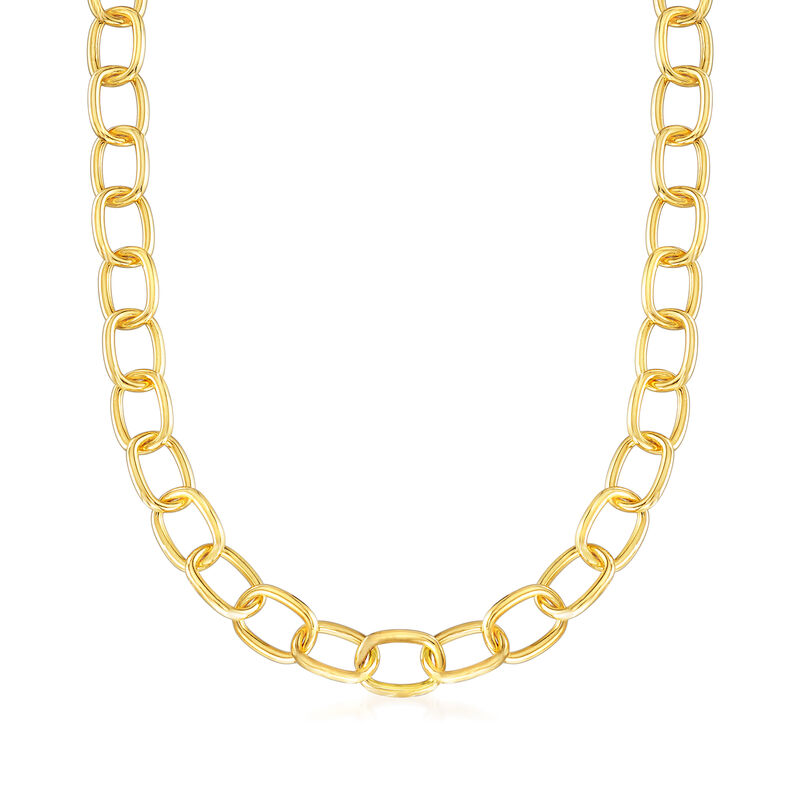 Italian Andiamo 14kt Yellow Gold Cable-Link Necklace image number 0
