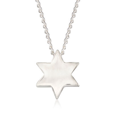 Zina Sterling Silver "Contemporary" Star of David Necklace