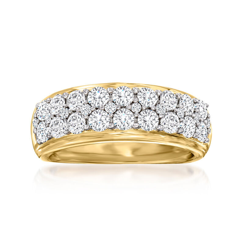 1.00 ct. t.w. Diamond Multi-Row Ring in 14kt Yellow Gold image number 0